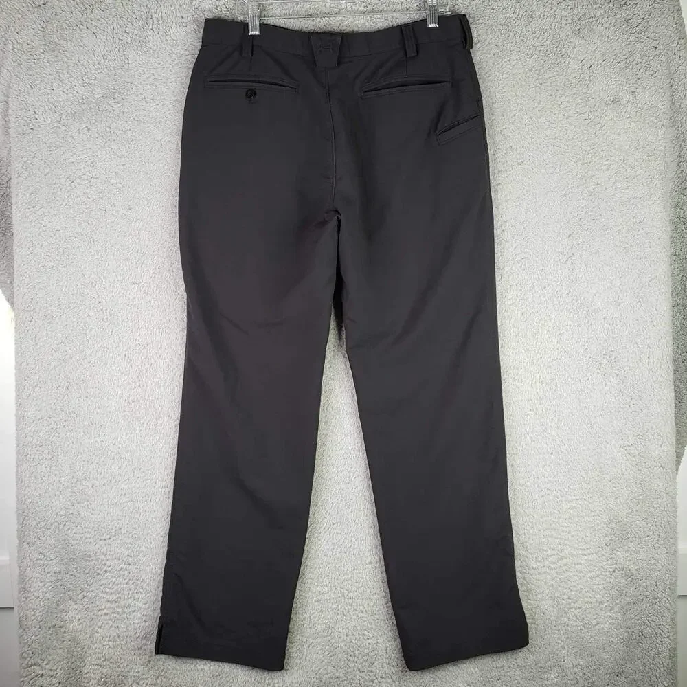 Under Armour Pants UA Mens Golf Size 34X32 Black Flat Front Straight Leg